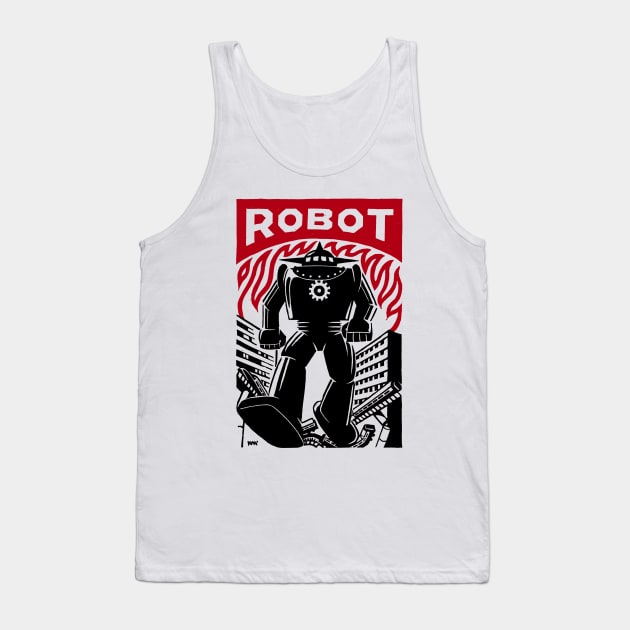 Rampaging Robot Tank Top by WonderWebb